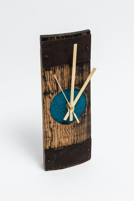 Slim Barrel Clock with Tweed