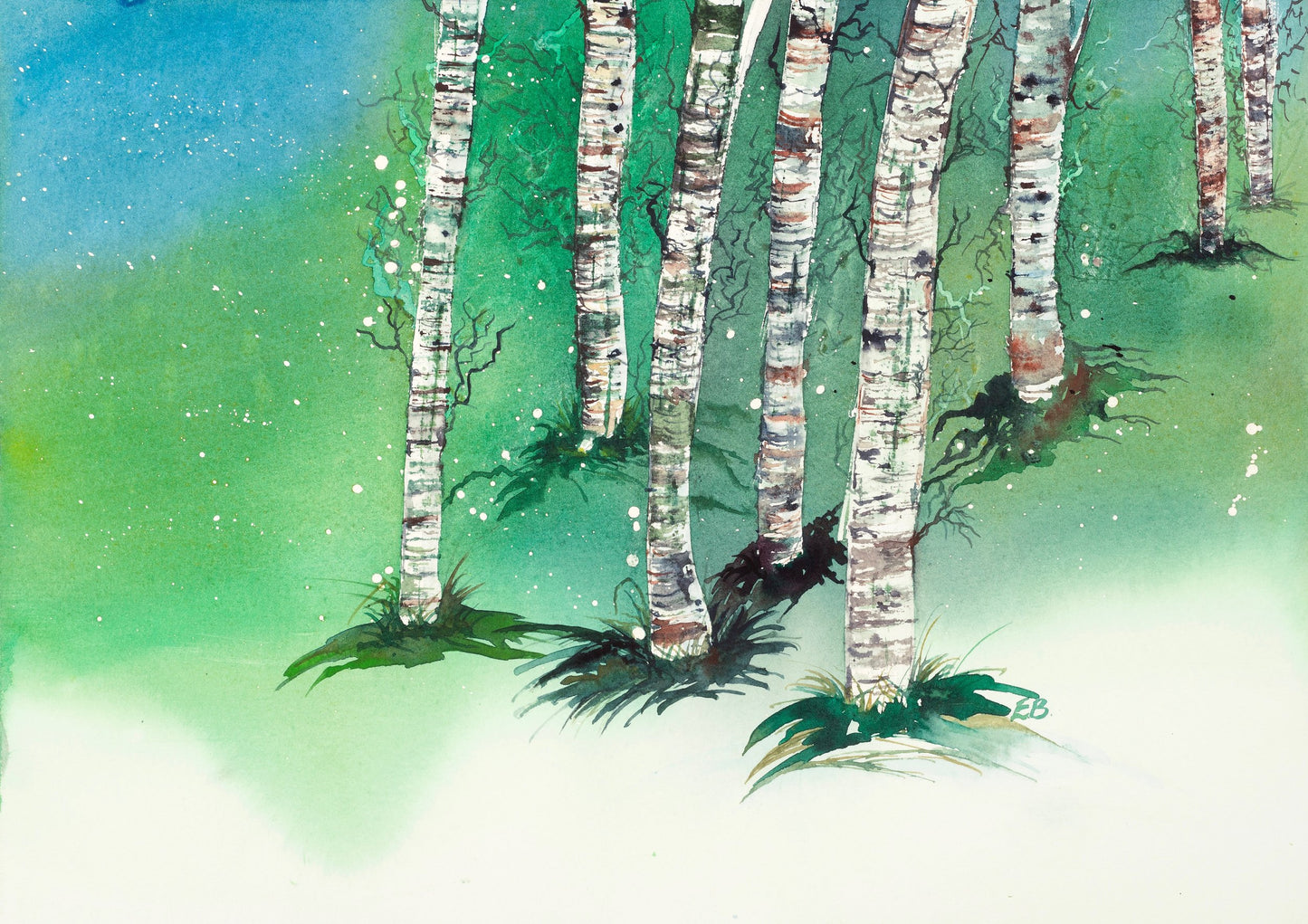 Summer Birch Trees Limited Edition Giclée Print