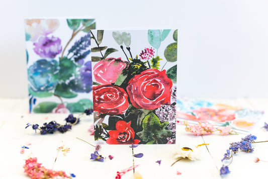Blank Floral Greetings Cards