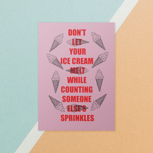 Ice Cream Riso Print