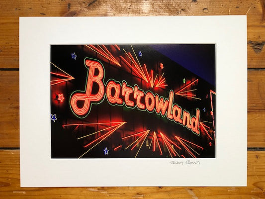 Barrowland signed mounted print