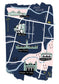 Glasgow West End Illustrated Map Print