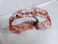 Bright Red copper wire bracelet with Agate beads