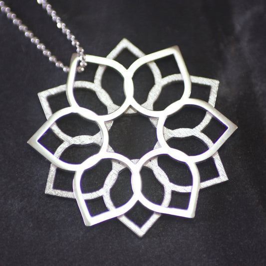 3D Printed Silver Array Pendant