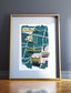 Glasgow West End Illustrated Map Print