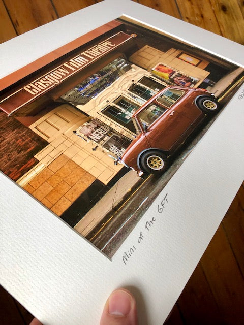 Mini at the GFT signed mounted print