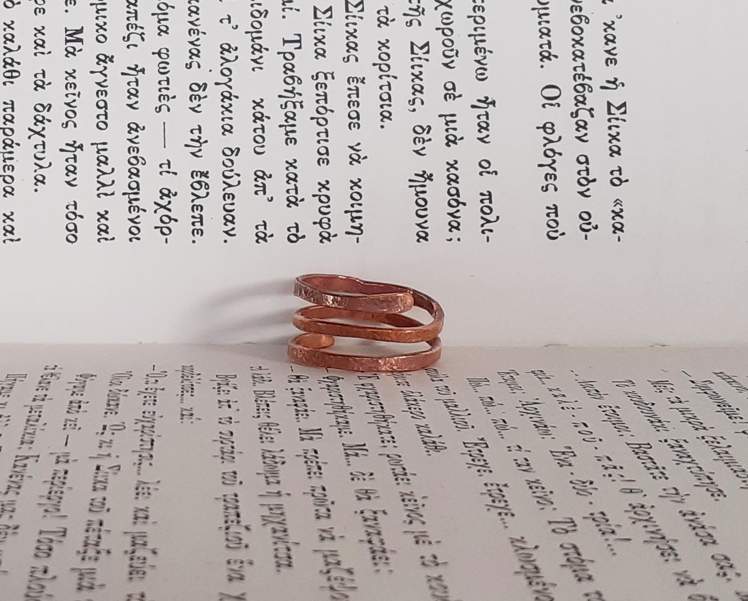 vintage snake ring copper - Gem