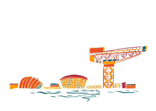 Print of Glasgow Finnieston Waterside
