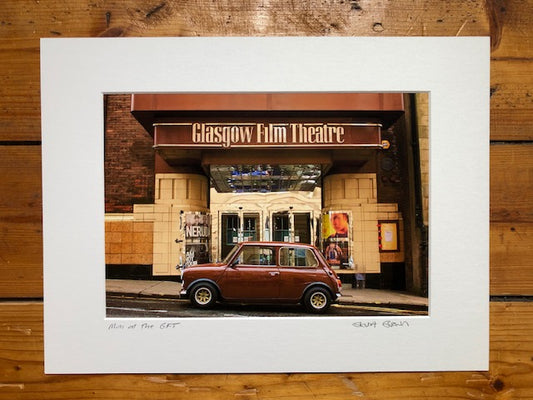 Mini at the GFT signed mounted print