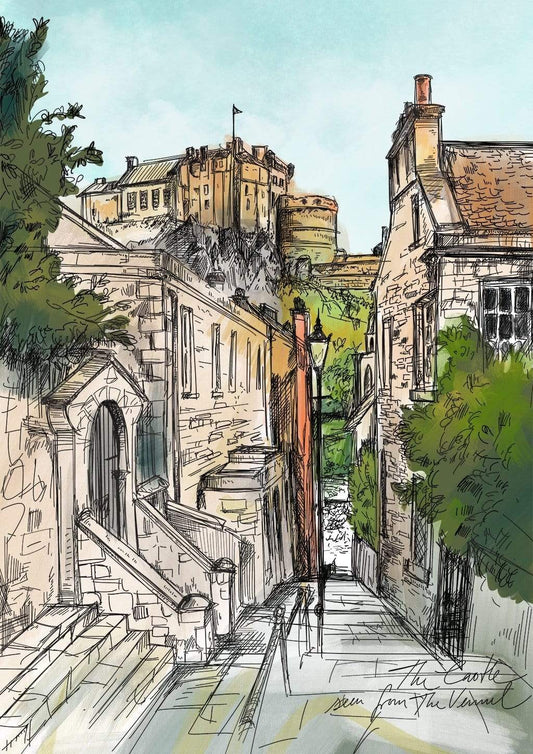 The Castle Viewed From The Vennel Art Print
