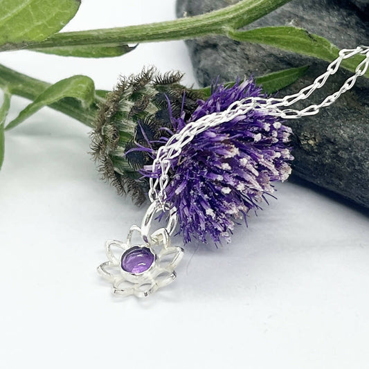 Delicate Sterling Silver Flower Necklace