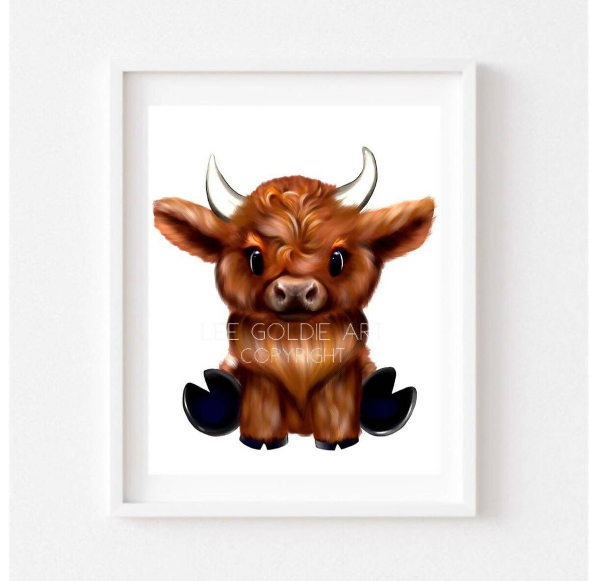 Huckle the Highland Cow - A4 Print
