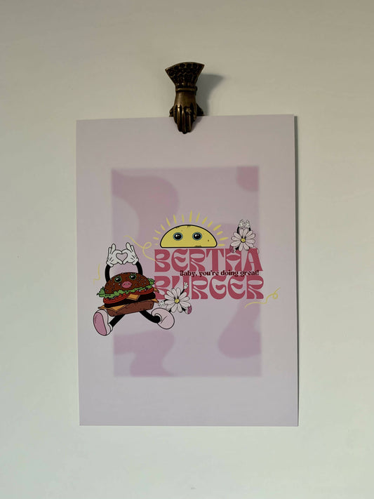 A4 Bertha Burger Print