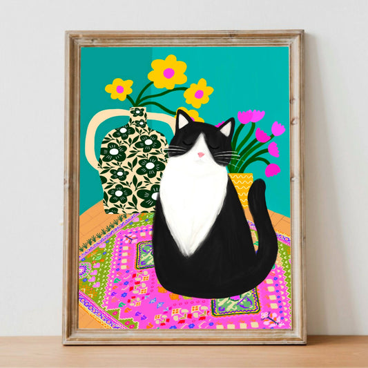 Persian Rug Cat print