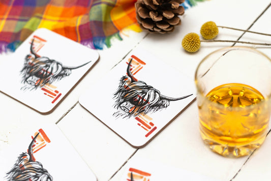Scottish Animals Watercolour Coasters - Set of 4