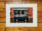 Classic VW Camper, Glasgow Signed Mounted Print