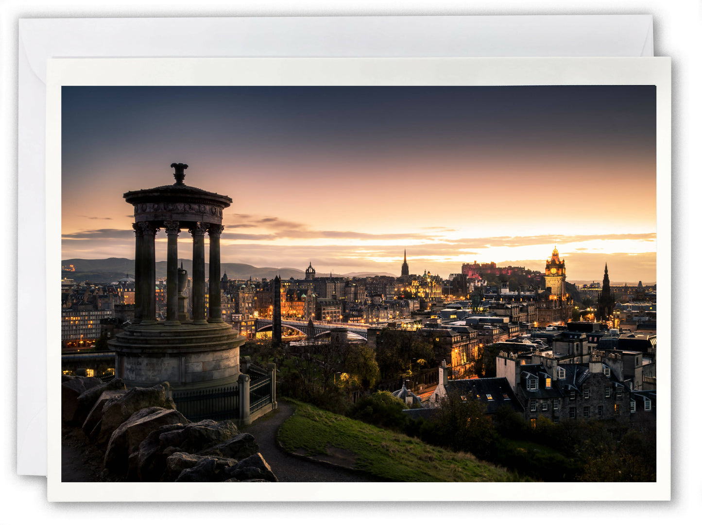 Edinburgh from Calton Hill - Scotland Greeting Card - Blank Inside