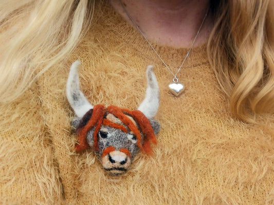 Highland Cow Brooch