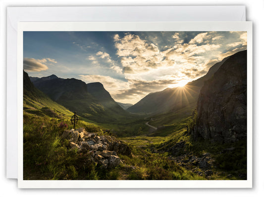 Ralston Memorial, Glen Coe - Scotland Greeting Card - Blank Inside