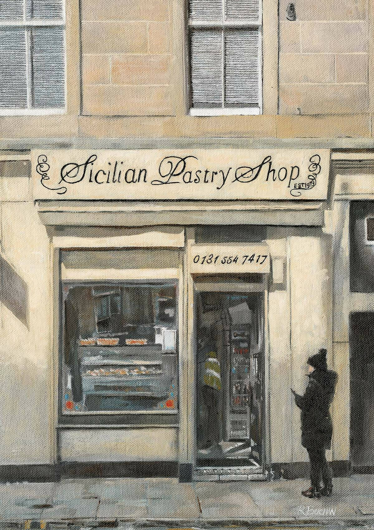 Sicilian Pastry Shop A5 Giclée Print