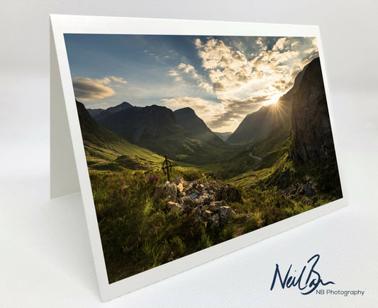 Ralston Memorial, Glen Coe - Scotland Greeting Card - Blank Inside