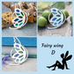 Plique-a-jour enamel fairy wing necklace