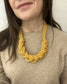 Mustard Yellow Braided Necklace