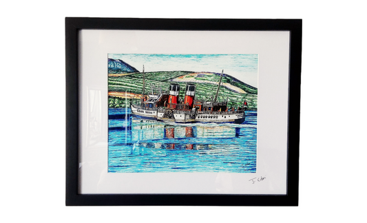 Framed Waverley Paddlesteamer Giclee Print