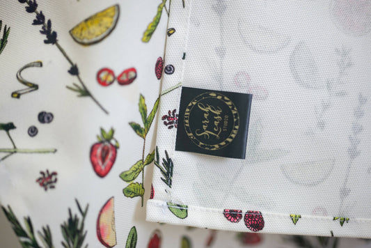 Gin Botanicals Watercolour Tea Towel