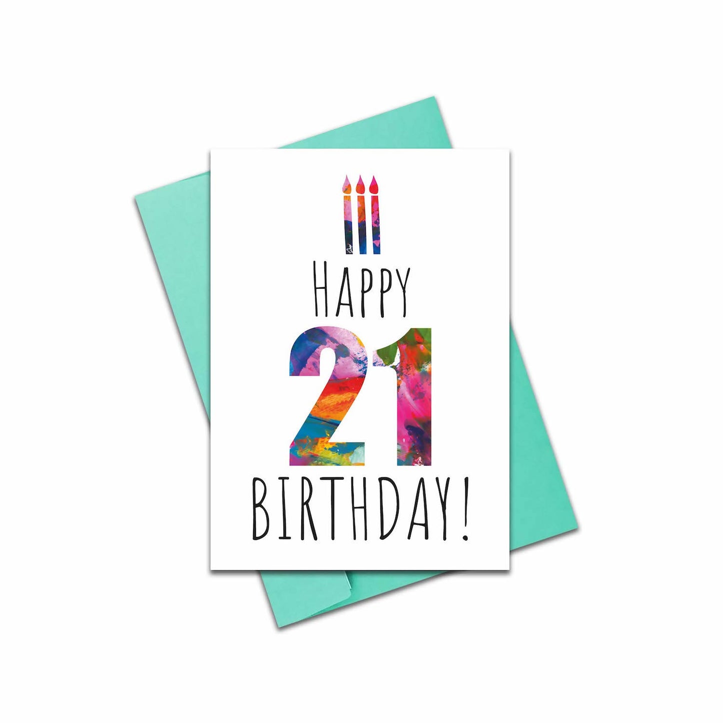 21st Birthday Card | Birthday Card | Twenty First | Birthday Cake Design