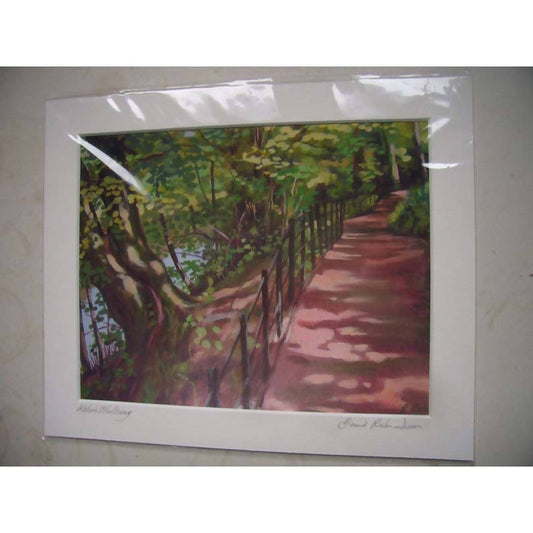 River Kelvin Walkway, Glasgow. Art Print.