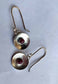 Sterling silver and ruby drop earrings