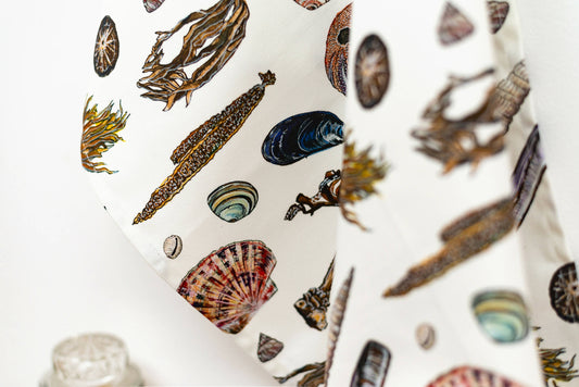 Sea Treasure Watercolour Tea Towel