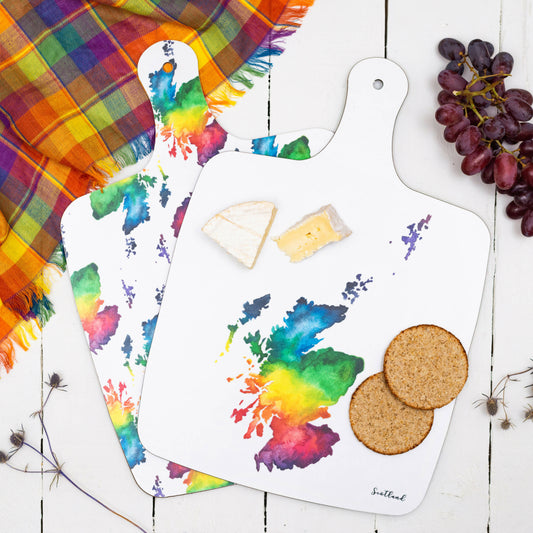 Scotland Watercolour Map Chopping Board