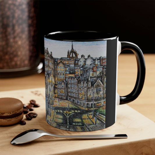 Ceramic 11oZ Edinburgh Mug- Old Town Art Design