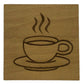 Wooden coasters - set of 4 - coffee and tea