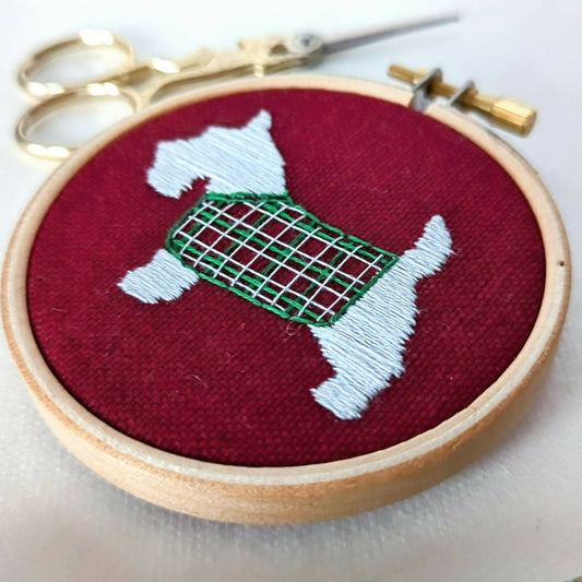Scottie Dog Embroidery Kit