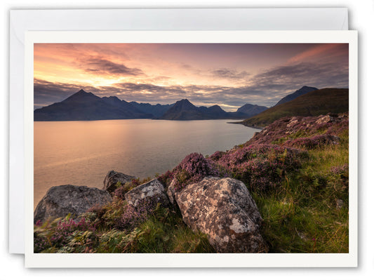 Cuillins from nr Elgol, Isle of Skye - Scotland Greeting Card - Blank Inside