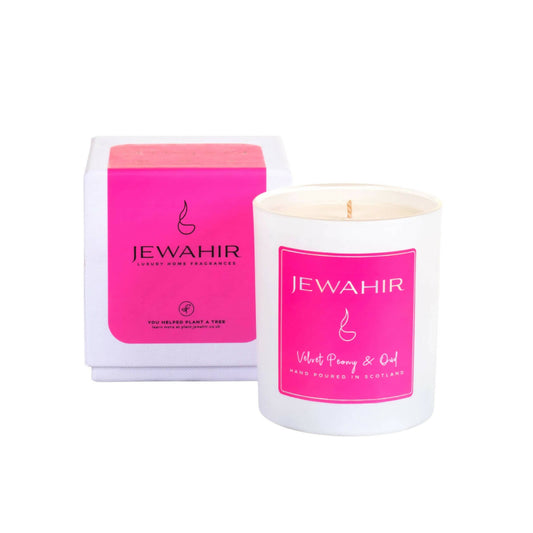 Velvet Peony & Oud Scented Coconut/Soy Wax Candle