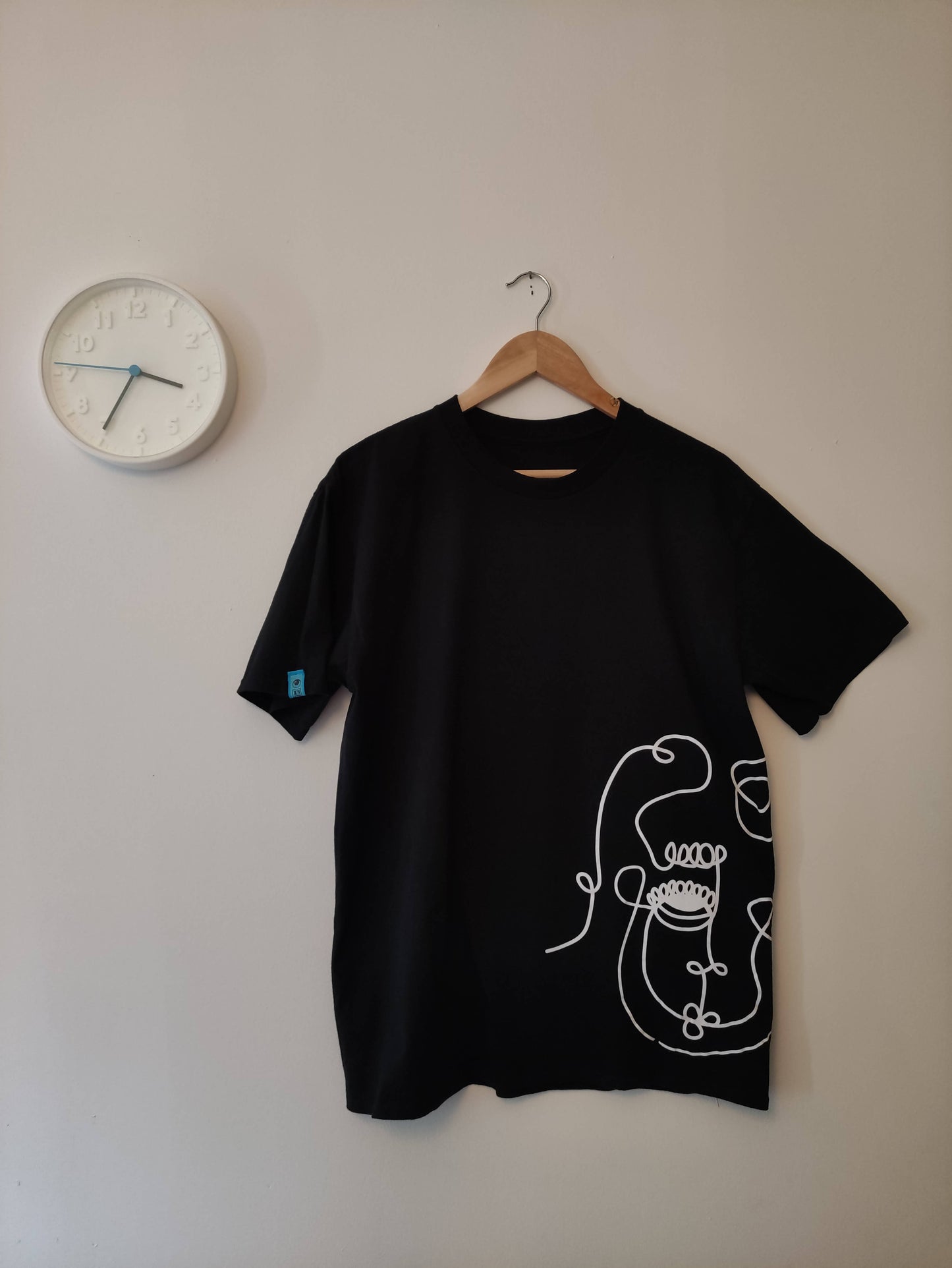 Linear faces Design 01, Side printed T-shirt – Scottish Design Exchange