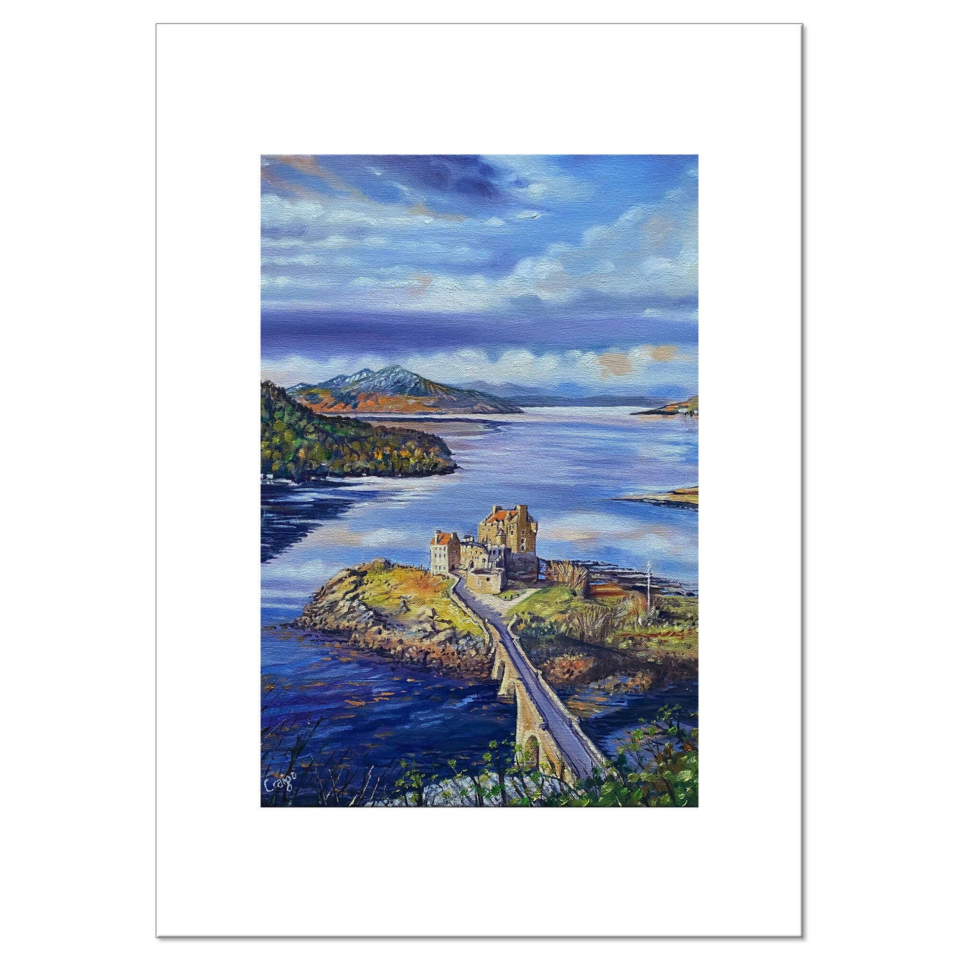 Eilean Donan Castle, Scottish Highlands painting by Scottish Artist Craigo