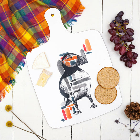 Puffin Watercolour Chopping Board