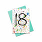 18 Card | 18th Birthday Card | 18th Anniversary Card | Modern Splash Design