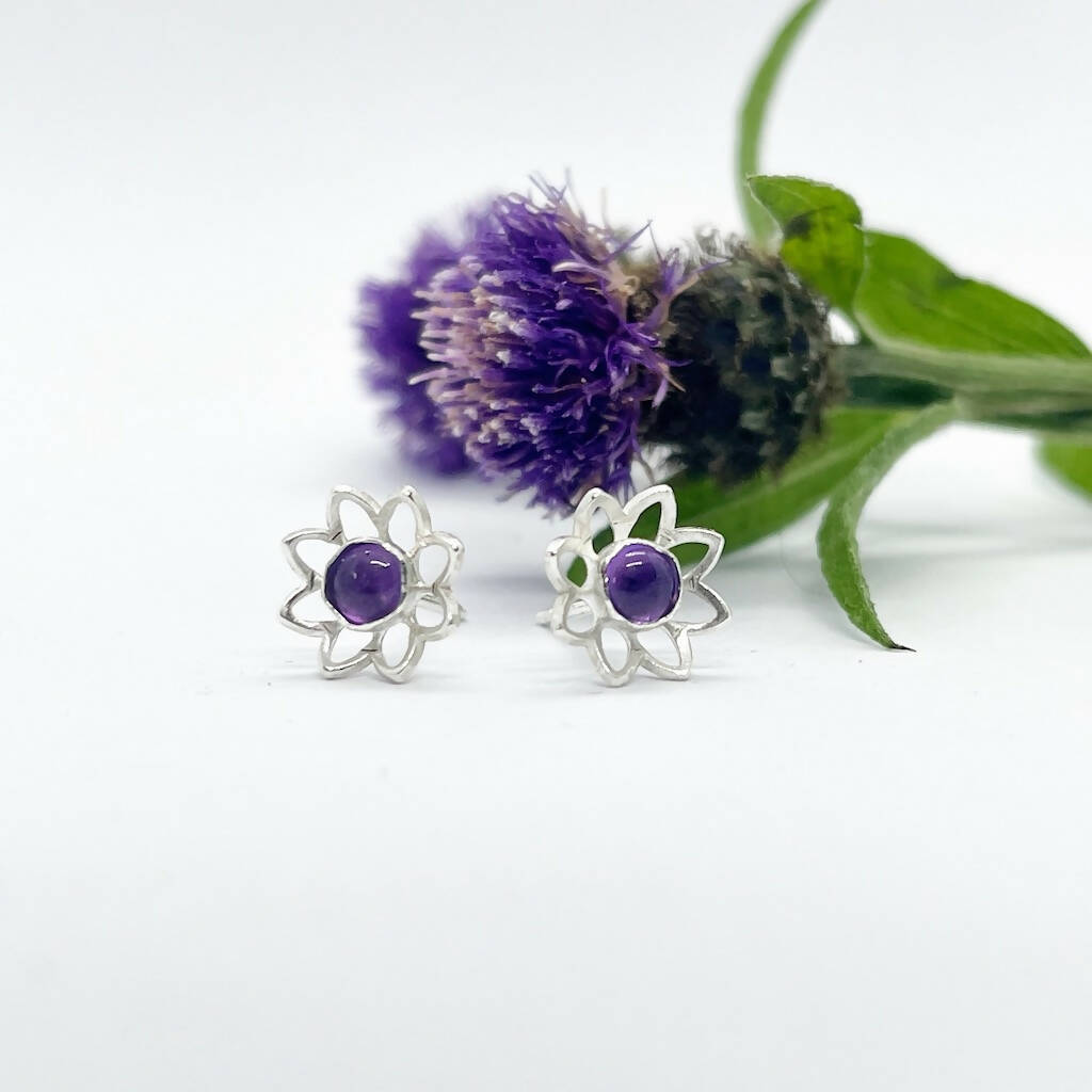 Delicate Sterling Silver Flower Earrings