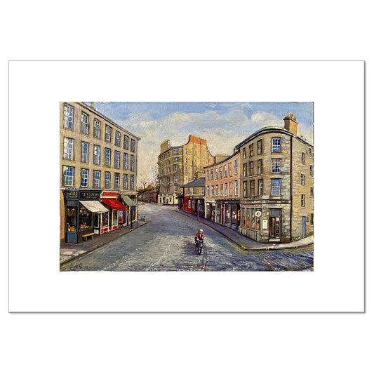 Stockbridge Towards NW Circus Place - Giclee Fine Art Print 29.7x42cm