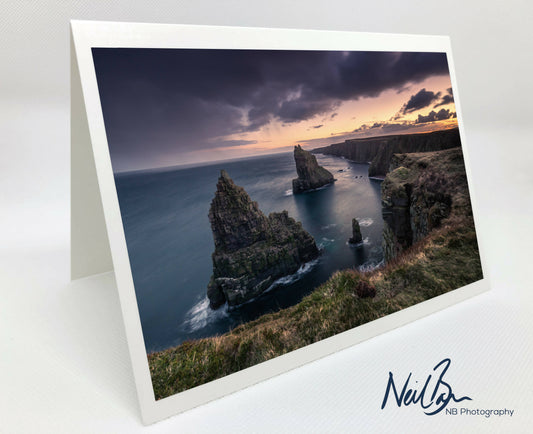 Stacks of Duncansby, Caithness - Scotland Greeting Card - Blank Inside