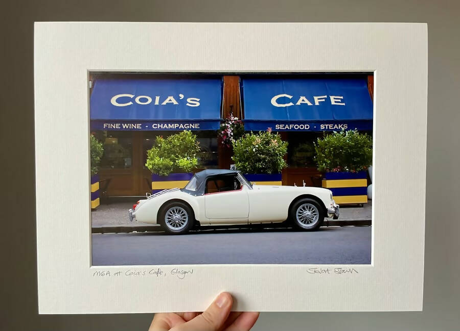 MGA at Coia’s Cafe, Glasgow Signed Mounted Print 30 x 40cm