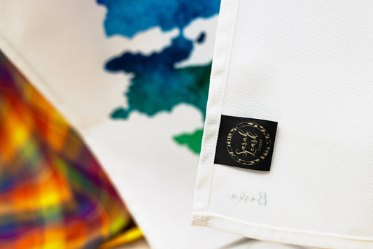 Isle of Barra Watercolour Map Tea Towel