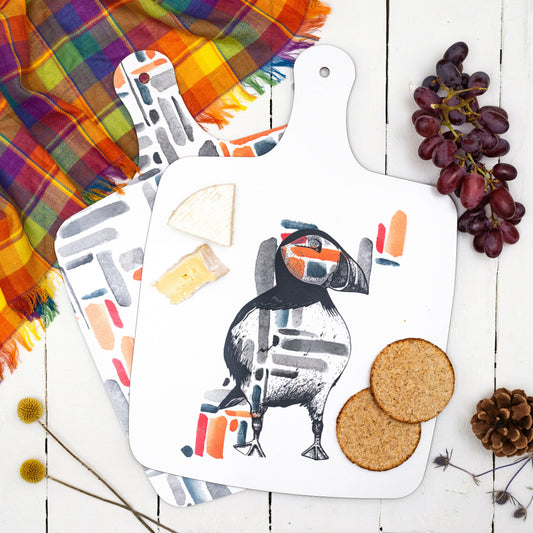 Puffin Watercolour Chopping Board