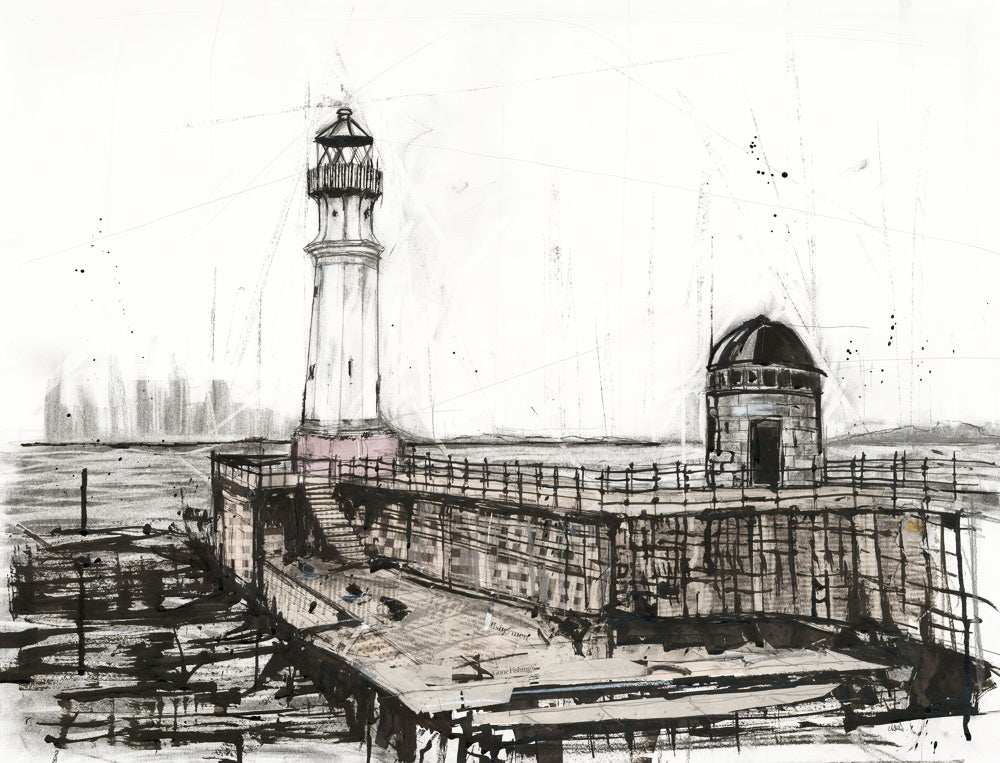 Printable Lighthouse Drawings Souter Lighthouse Fine Art Print